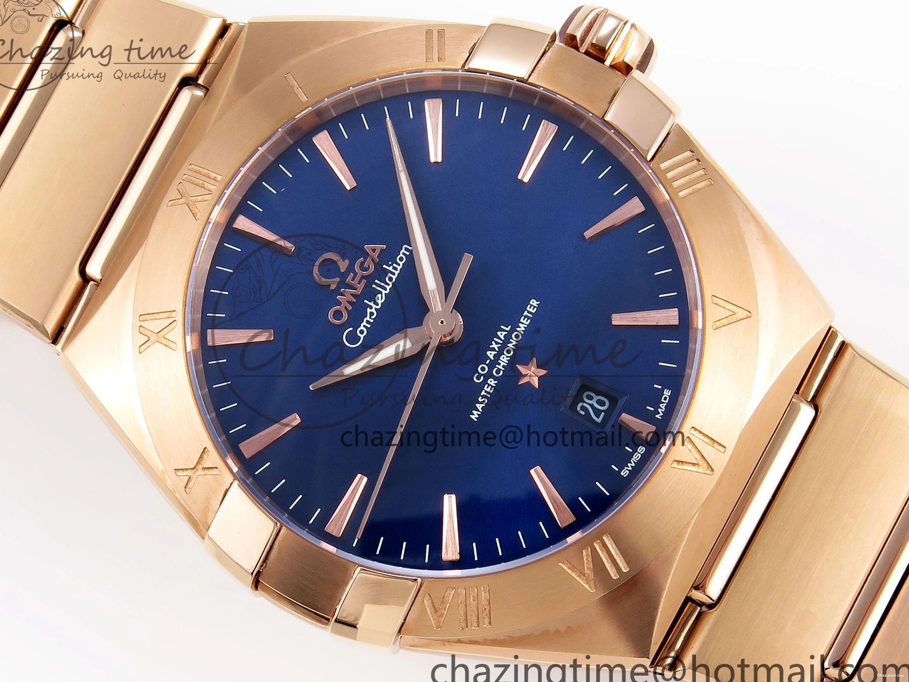 0327 Constellation 39mm RG ASWF 1:1 Best Edition Blue Dial on RG Bracelet A Practical 7778